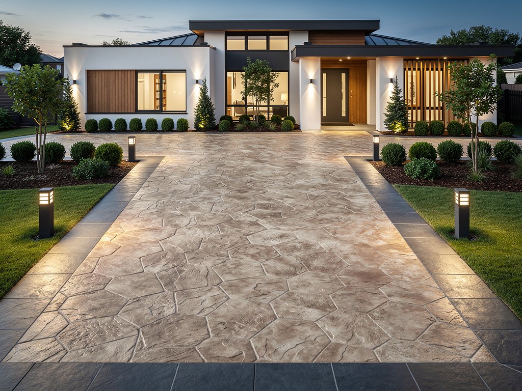 Custom Concrete Driveway in Sugarland